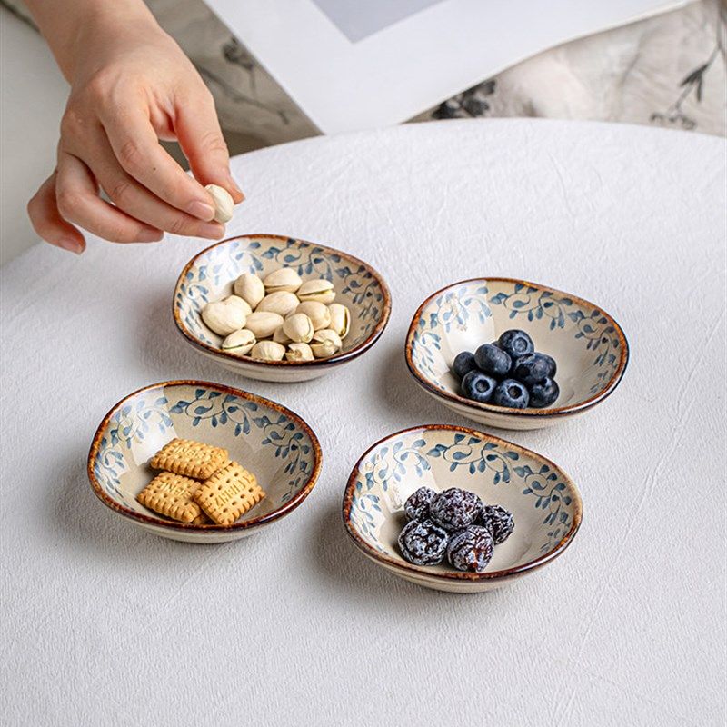 芦苇创意小碟子3.5英寸不规则味碟陶瓷蘸料碟餐厅火锅调料碟,餐饮具,碟,淘宝优惠券,粉丝福利购,淘宝优惠卷