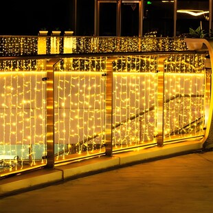 室内白光瀑布灯围栏装饰灯带led灯条栏杆氛围景观灯插电满天星灯