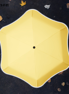 Cmon自动雨伞安全圆角折叠晴雨两用轻便黑胶防晒紫外线遮阳遮阳伞