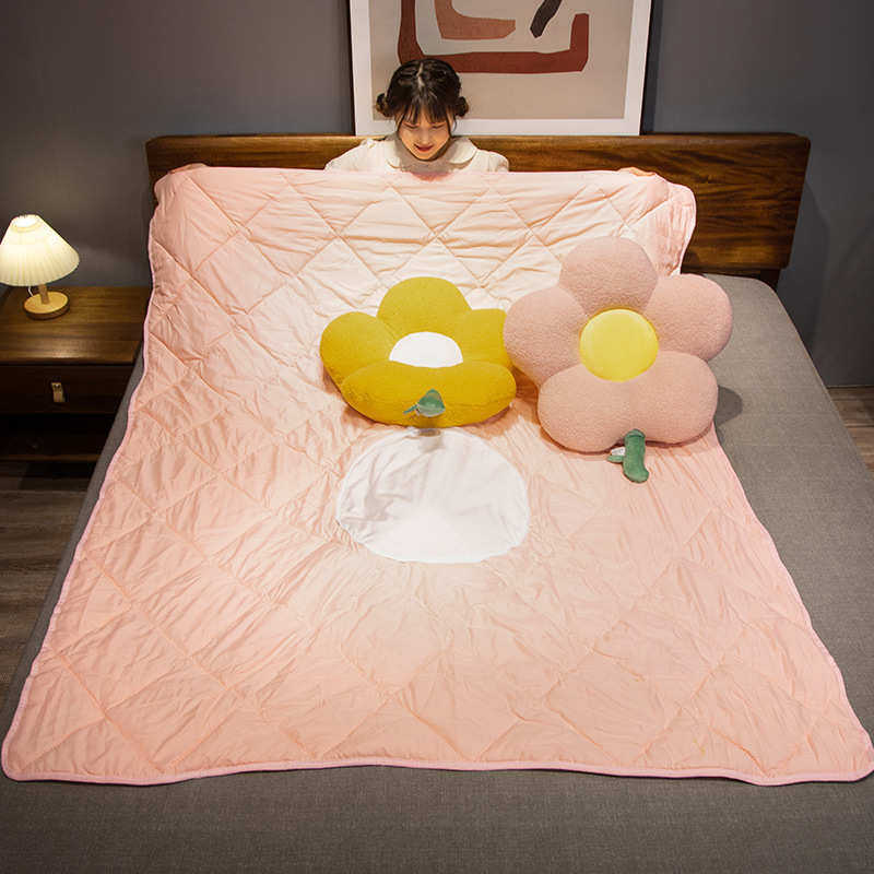 花朵抱枕被子两用车载空调折叠毯子二合一办公室午睡枕头靠背垫夏,居家布艺,抱枕被,淘宝优惠券,粉丝福利购,淘宝优惠卷