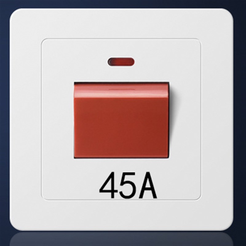 86型220V电源单相曲架面板25A大功率45A双极开关柜机空调热水器20