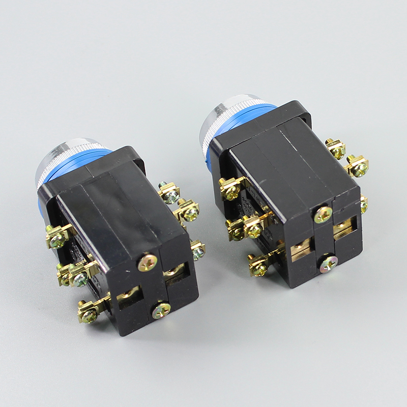 自复位点动开关启动按钮开关LA18-22电源25MM按键开关2开2闭380V