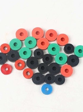 中央空调风机盘管吊杆橡胶减震垫圆形风机吊杆减震垫蓝色红色