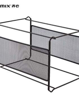 齐心A1817 吊挂夹FC纸质文件夹彩色资料夹带挂快劳文件架夹易分类