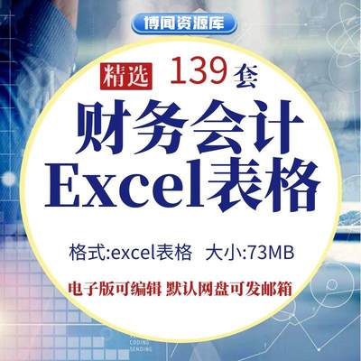 财务会计专用excel表格模板收支记账利润分析可视化预算资金报表