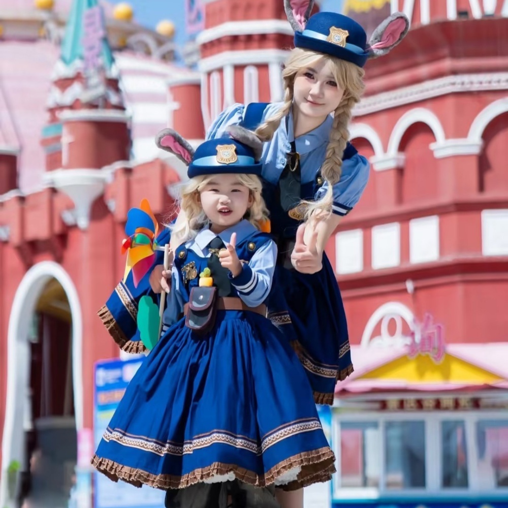 朱迪兔子警官cos衣服迪士尼穿搭儿童女童装裙子成人冬疯狂动物城