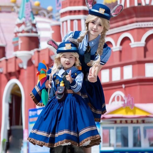 朱迪兔子警官cos衣服迪士尼穿搭儿童女童装裙子成人冬疯狂动物城