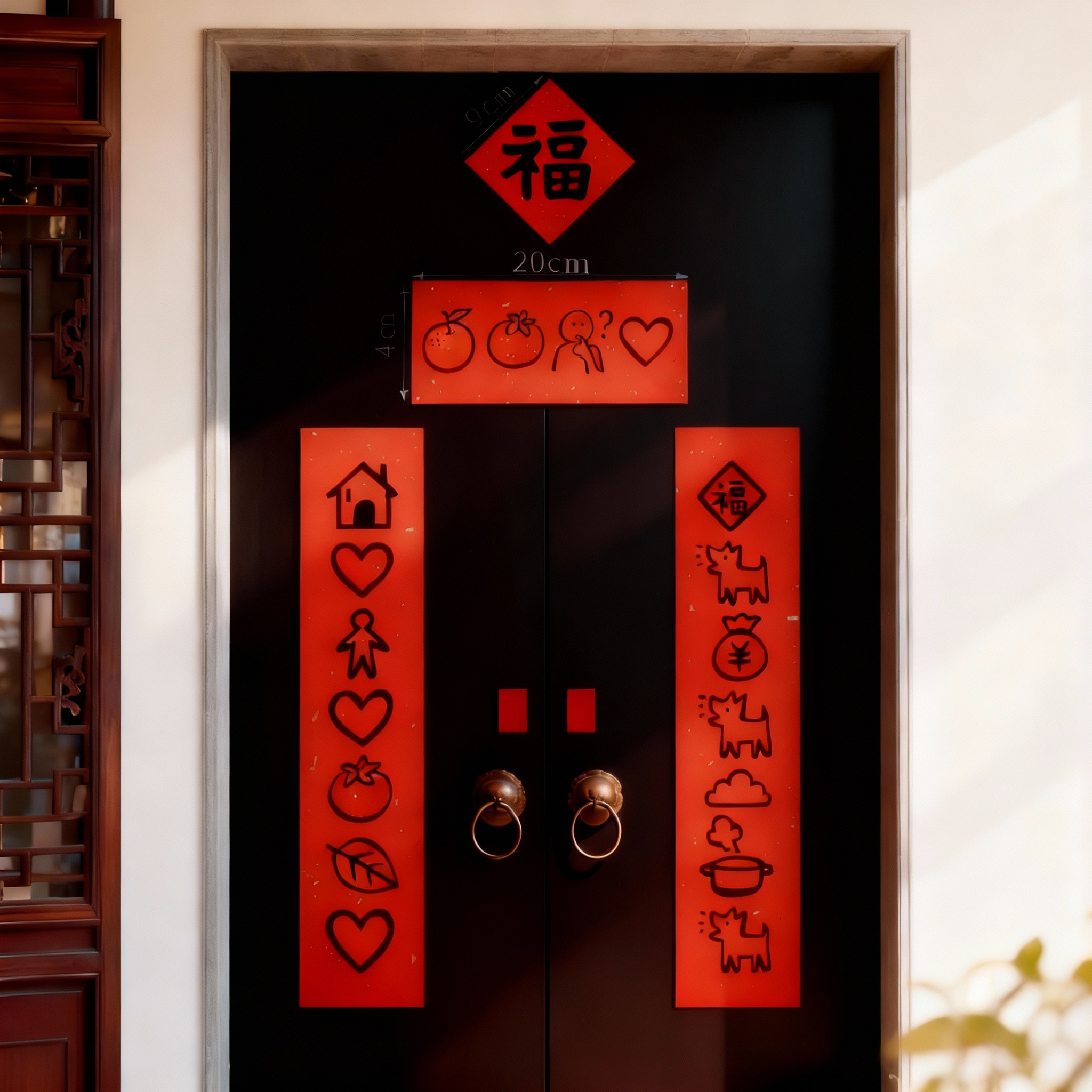 春节装饰送礼佳品新年大门防水