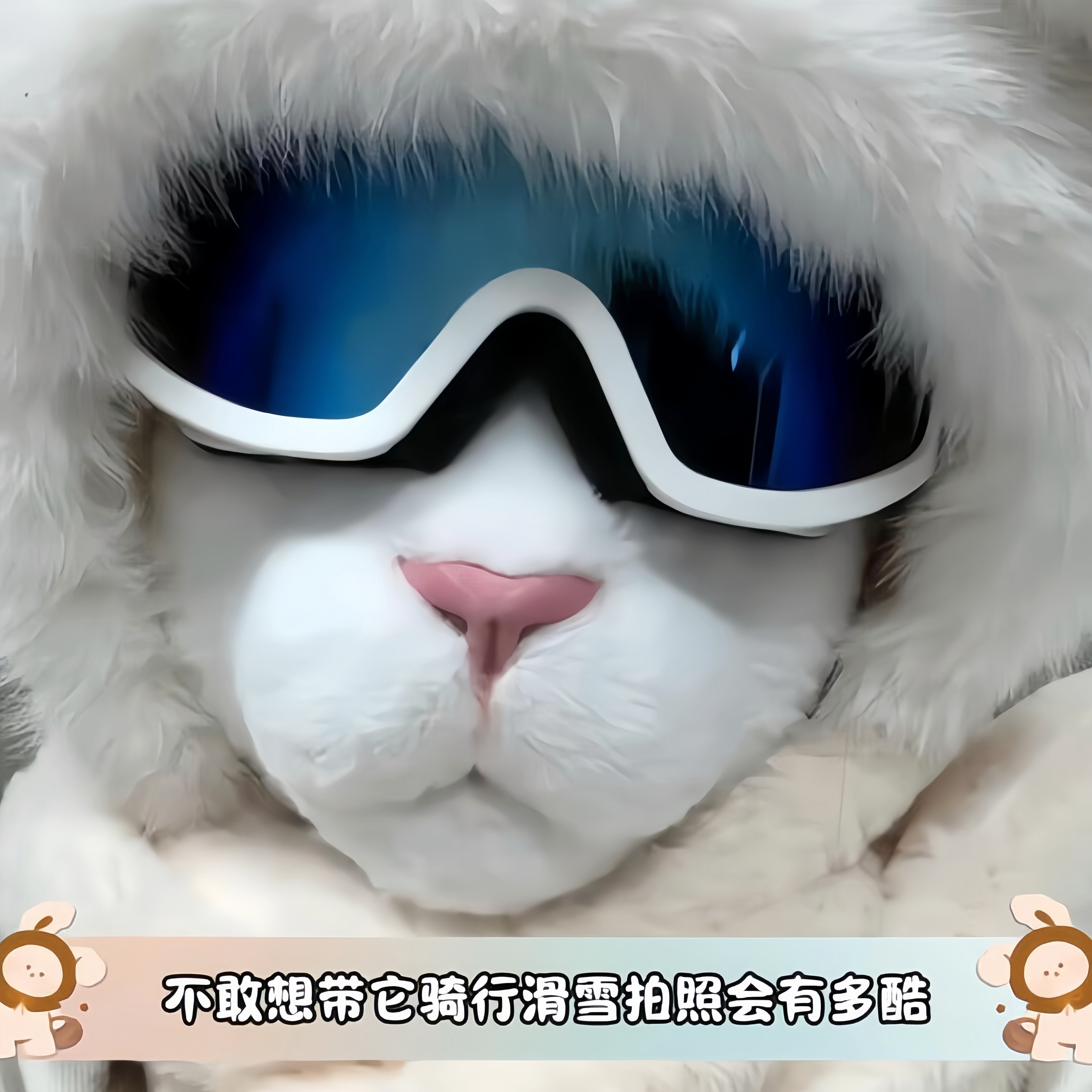 猫咪立体口罩可动下颚二次元可爱毛绒喵喵教主滑雪拍照出片神器