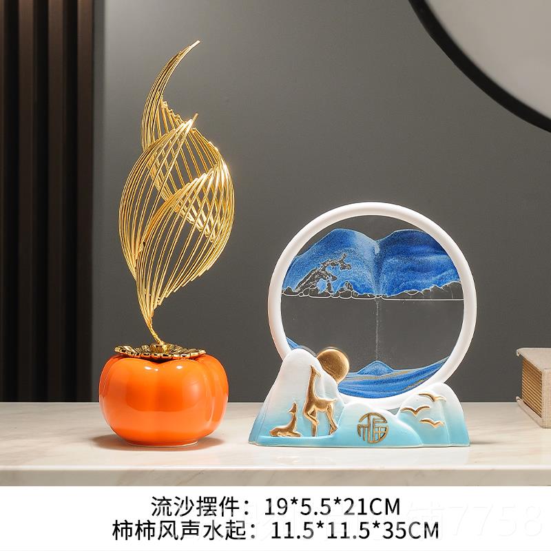 新款礼流沙画居沙漏摆件高档轻奢创意厅酒柜客家装饰品办公室桌乔图片