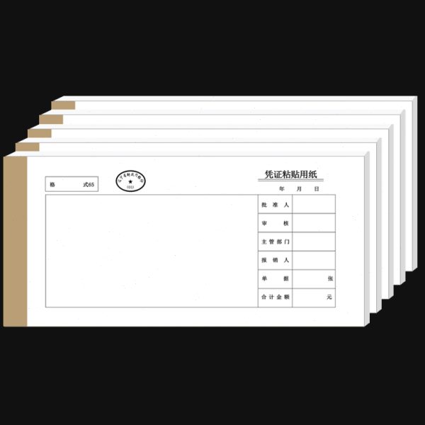 凭证办公用票辽财本纸据费用报销单财务据粘贴会计用品纸记账