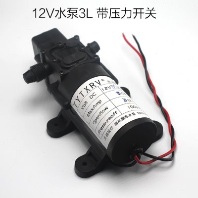 水泵泵自压力开关电动抽水泵式带船用房车改装隔膜泵配件3L吸 12V