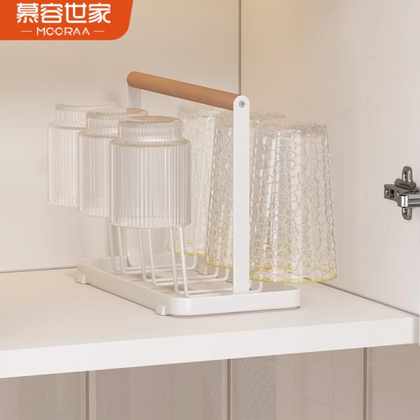 置物架子收纳托盘北欧倒挂杯子茶杯酒杯沥水架放水杯玻璃家用杯架