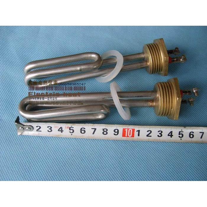六角法兰 铜头 加热管螺纹 不锈钢电热管 发热管 220V/1500W