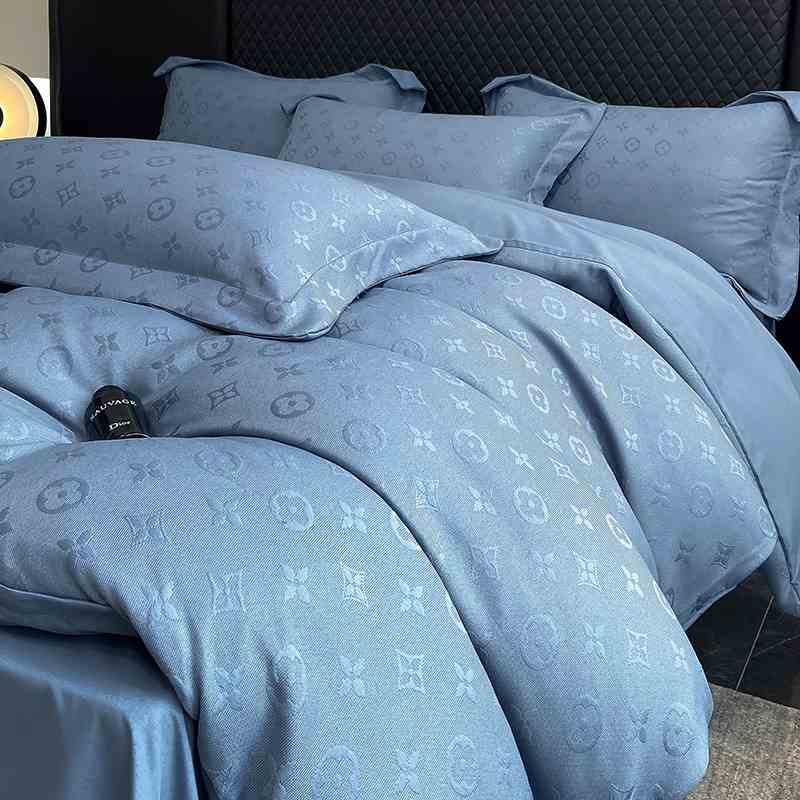 欧式高端四件套被套2024新款全棉纯棉轻奢提花公寓大牌风床单床品