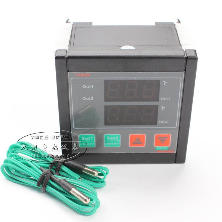 T2N99双路温度控制器 温控仪 恒温控制器可直接控制2KW 支持250度