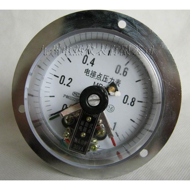 YXC100ZT 0-1MPa  轴向带边磁助式电接点压力表 10KG压力