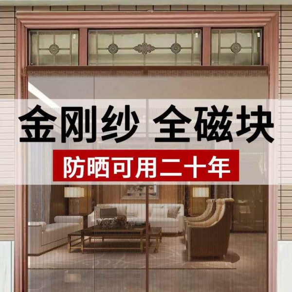 吸专用平房全防磁条农村家用夏季纱门大门新款魔术贴防蚊蝇自门帘