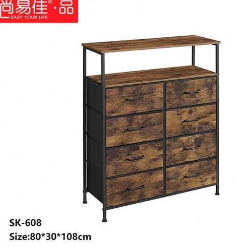 抽屉式收纳架抽屉式无纺布折叠衣柜斗柜子艺折叠夹缝欧美铁艺多层