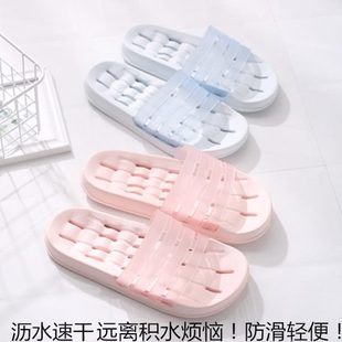 防臭家用室内情侣夏塑料防滑凉拖鞋 浴室软底卫生间拖鞋 女漏水洗澡