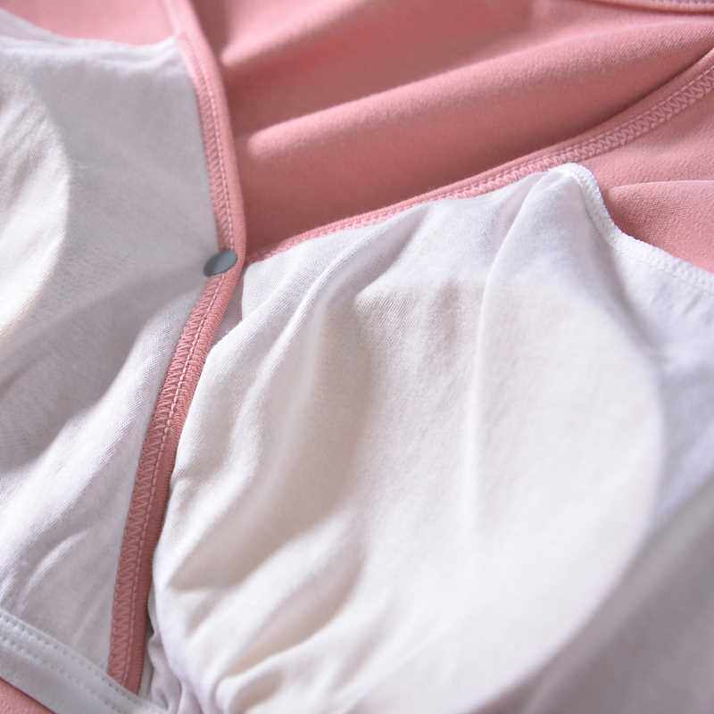 봄 여름 가을 겨울 순면 수유 가을옷상의 수유복 잠옷 수유 산후 속옷 두꺼운 바닥 셔츠 긴 소매