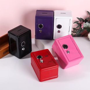 指纹收纳箱零存办公进口迷你保险箱家用小型保险柜储蓄罐儿童钱密