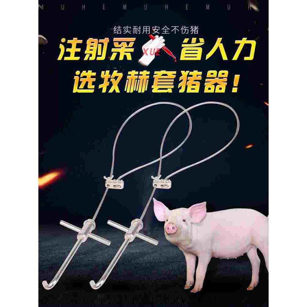 套野兽神器抓猪器 捕猪套拉猪神器打针套猪嘴器保定器金属套猪器