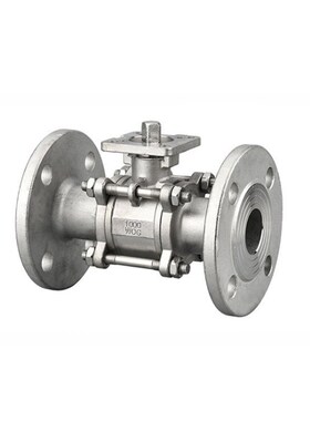 304/316不锈钢Q41F-16三片式高平台法兰球阀3PC气动电动开关阀100