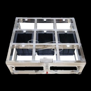 混凝土振动台塑料试模固定器装 置150mm方不锈钢架子9格试块固定