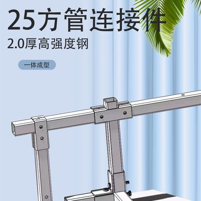 25方管不锈钢管接头镀锌连接件配件免焊接卡扣固定货架三通夹具