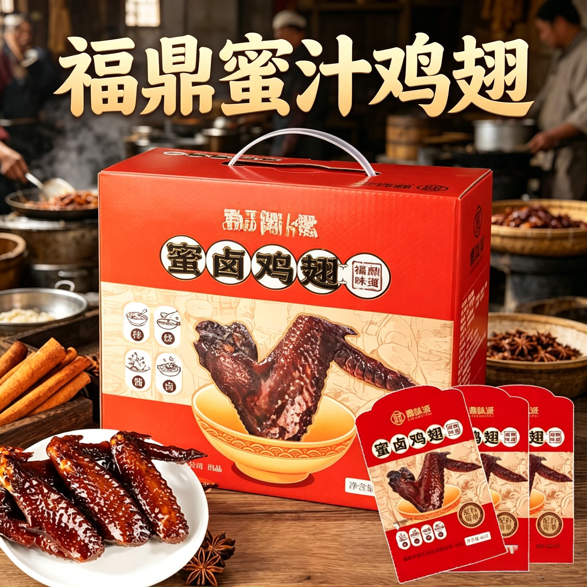福鼎蜜汁鸡翅真空包装卤味料零食