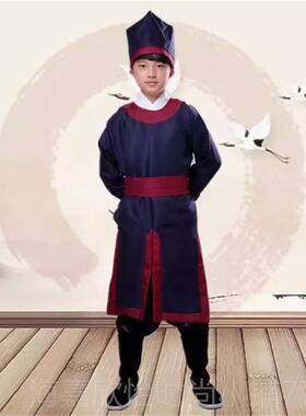 正品元旦儿演兵出童服明制古装衙夫役服装男童捕快侍卫官古代轿飞
