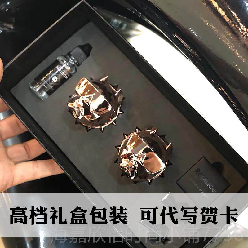 正品香韩国is潮牌墨镜n铆钉恶霸法斗牛犬狗头汽车载出风口香薰水