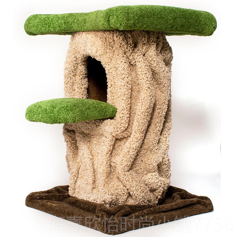 正品Cmi2ly018新款猫爬架豪华别墅树屋洞猫屋毛绒树猫窝a猫城堡猫