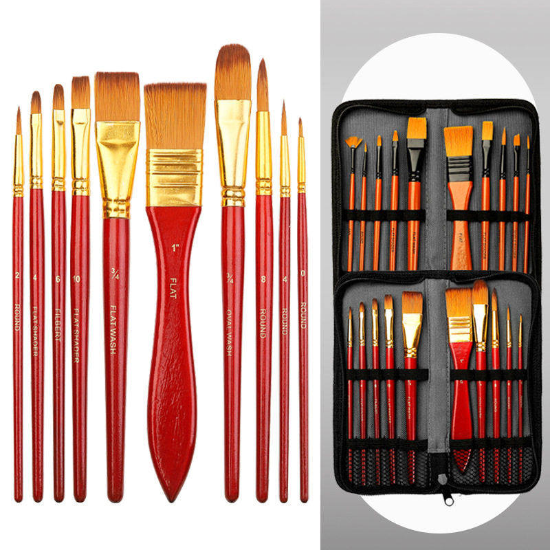 手绘墙绘涂鸦水粉丙烯油画笔套装  10支套画笔刷美术绘画颜料,玩具/童车/益智/积木/模型,其它早教玩具类,淘宝优惠券,粉丝福利购,淘宝优惠卷