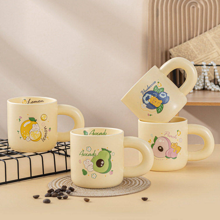 可爱杯子马克杯陶瓷杯伴手礼创意个性情侣水杯颜值女生家用杯子,餐饮具,马克杯,淘宝优惠券,粉丝福利购,淘宝优惠卷