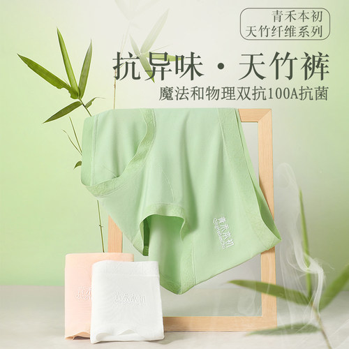 天竹60支竹纤维抗异味中腰内裤