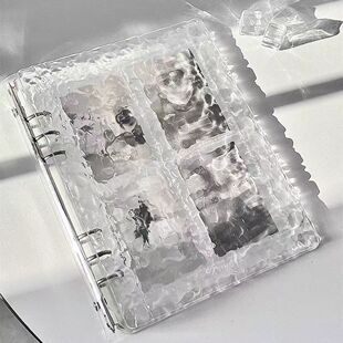 水波纹透明A5水晶卡册亚克力3寸小卡爱豆追星高颜值收纳册活页本