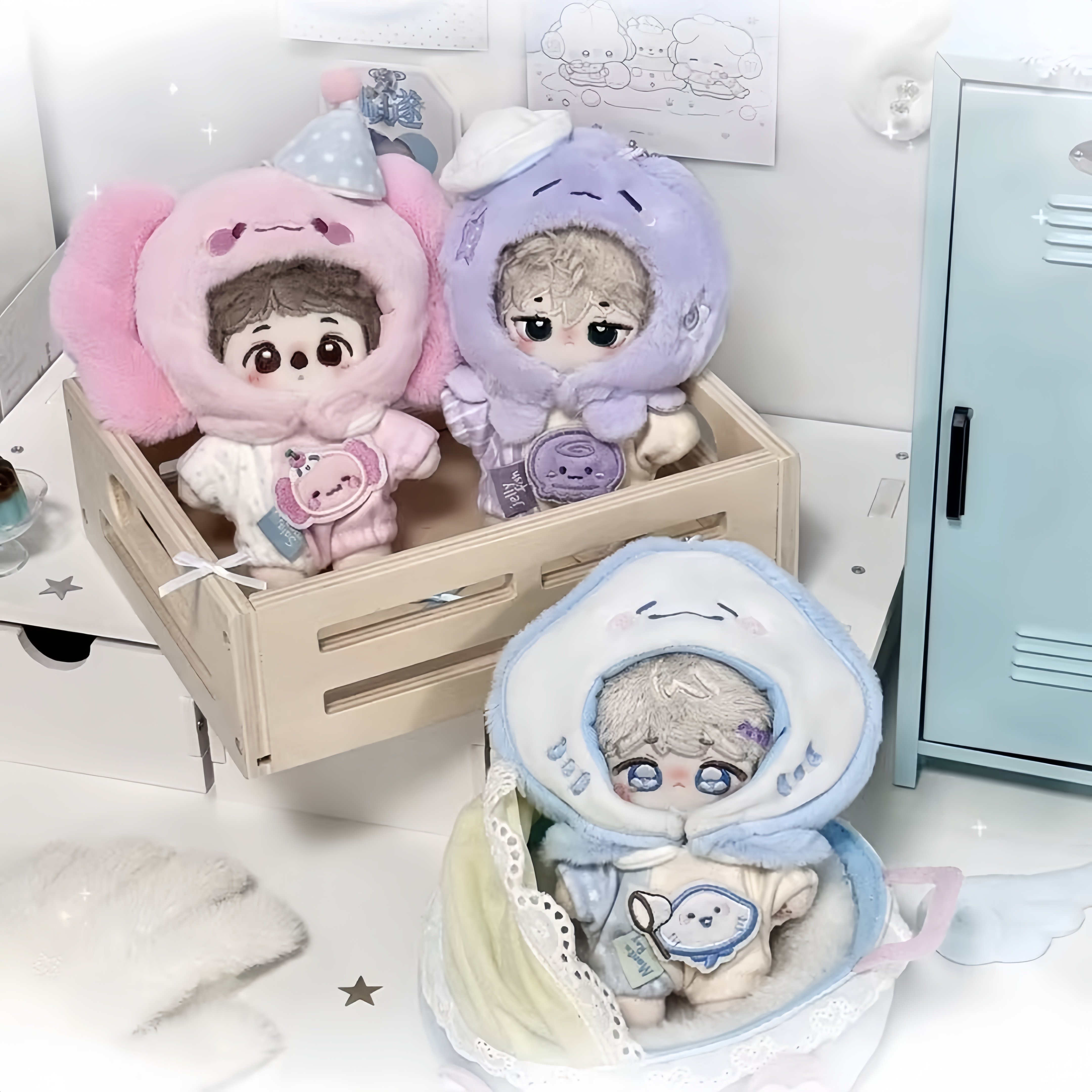 抓水母系列10cm20cm娃衣衣服着替