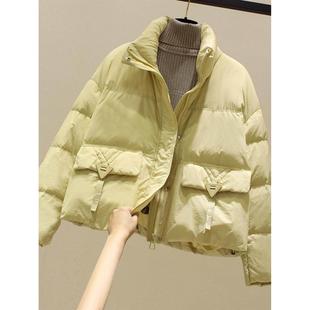 鹅黄色短款羽绒服女2025新款冬季棉服小个子加厚白鸭绒保暖外套潮