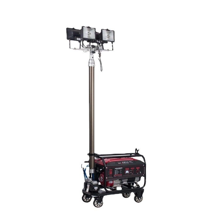 自动升降工作灯汽油柴油发电机2KW3kw5kw气动led移动照明车