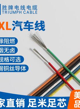 直销TXL20AWG125度阻燃纯铜XLPE绝缘汽车线颜色齐全