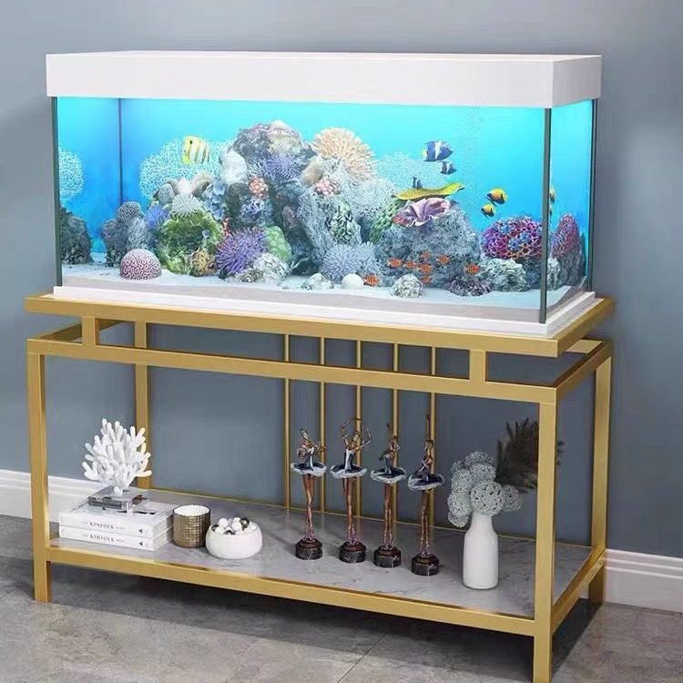 创意大理石鱼缸置物架承重水族箱置物架鱼缸架子客厅鱼缸柜底座