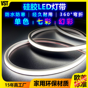 LED户外防水霓虹灯12v灯带橱柜彩灯氛围灯软灯条可调光智能高亮度