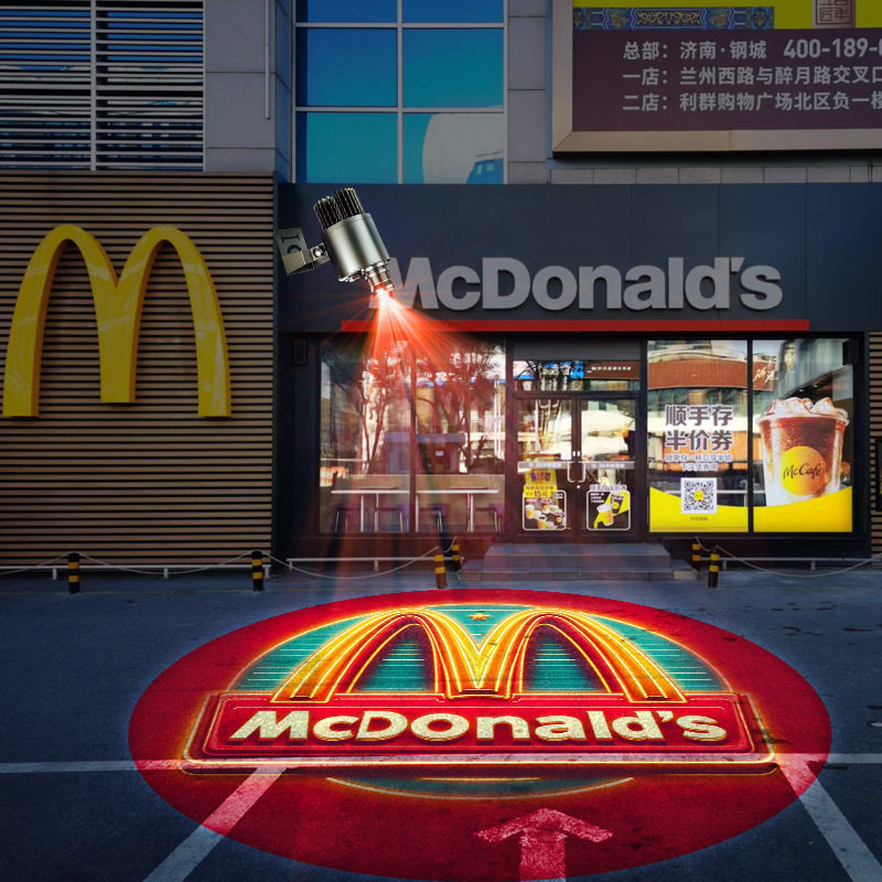 广告投影灯店铺门头招牌地面墙面商用带文字图案户外门口logo射灯