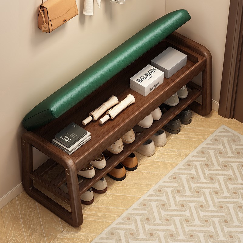 实木换鞋凳门口家用入户进门可坐穿鞋凳鞋柜一体收纳高级感玄关凳