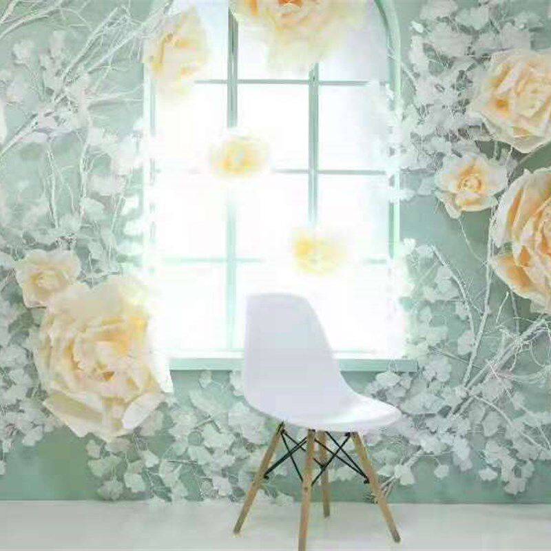 新款影楼摄影实景道具婚纱影棚装修设计制作韩式拍照拍摄儿童实景