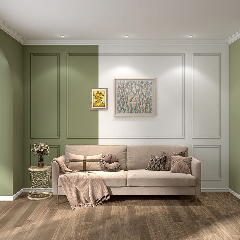 欧式仿石膏线墙纸3d立体壁布x北欧拼色墙布客厅卧室电视背景墙壁