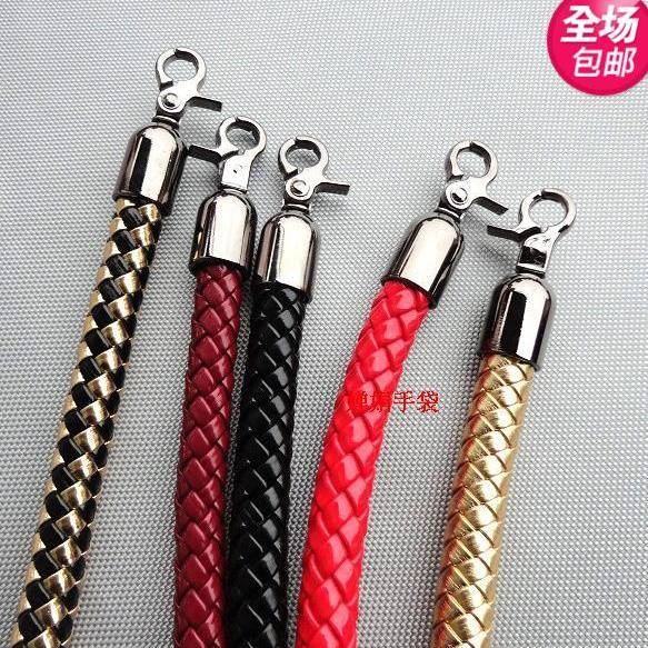 皮具女包编织手提袋肩带DIY手工包配件包带金色黑色提手挽带钩扣