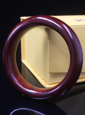 小叶紫檀实木手镯女款贵妃镯复古民族风简约饰品礼物手环手镯子